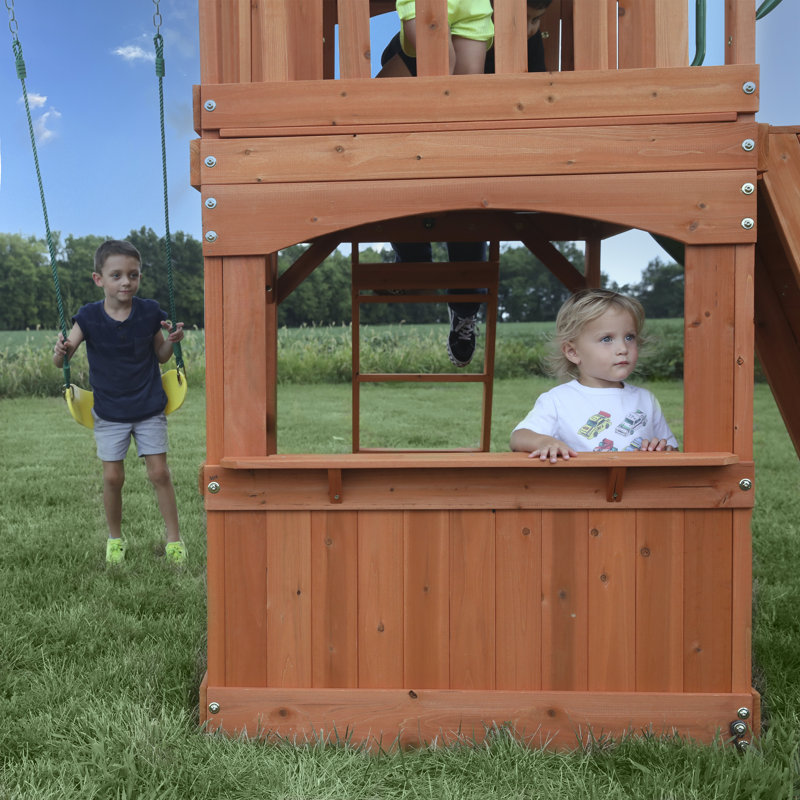 Backyard Discovery Atlantis All Cedar Wooden Swing Set & Reviews Wayfair